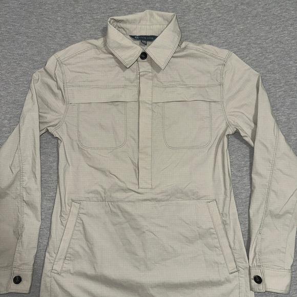 Title Nine Womens Beige Ripstop Utility Popover Shirt Dress TN-120930 Size XS - Picture 2 of 11